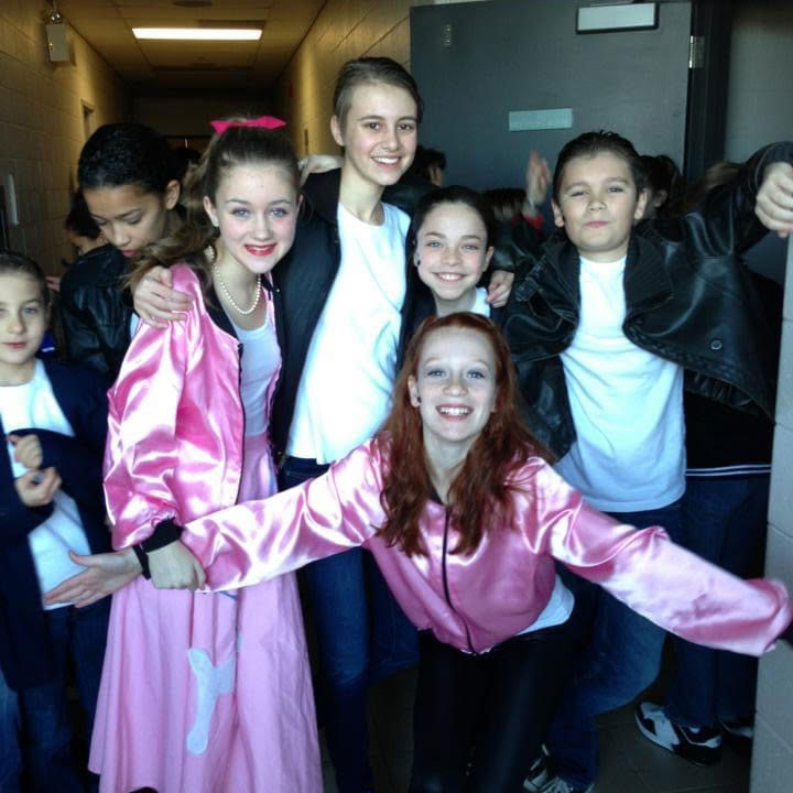 Claire and friends backstage