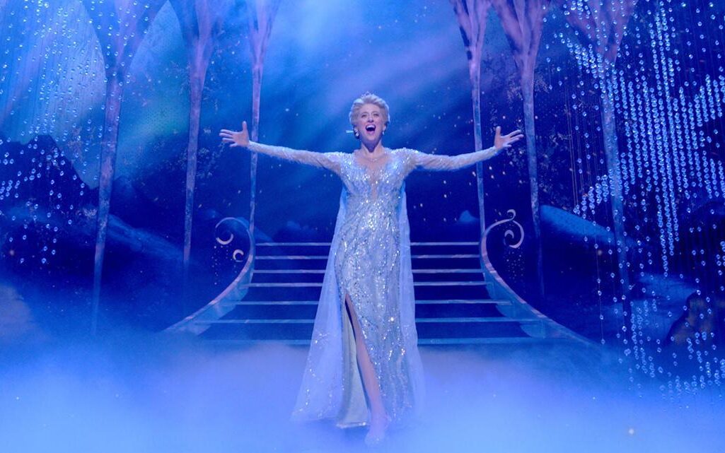 elsa in her let it go dress